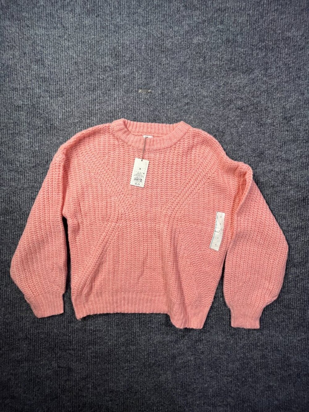 A New Day Crewneck Knit Pullover Light Pink Sweater Womens Medium NEW WITH TAGS.